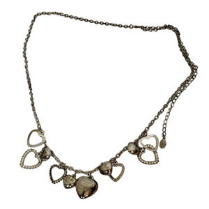 ALI KHAN NEW YORK Cutout Puffy Hearts Necklace